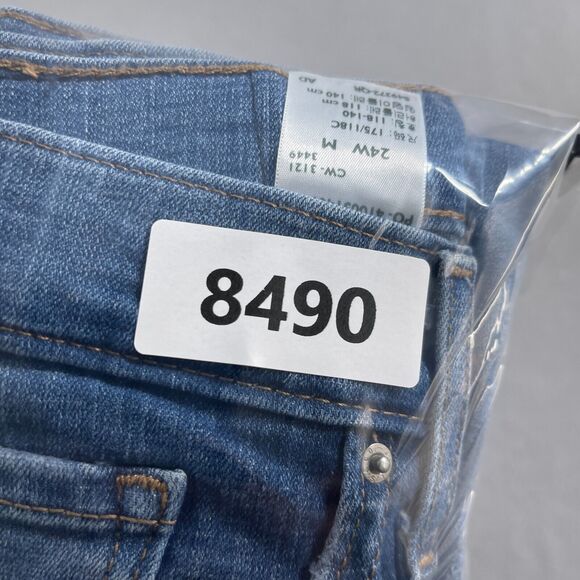 Levi's Jeans Womens 24W Plus 711 Skinny Denim Distressed Mid‎ Rise Dark Wash NWT - Picture 12 of 12